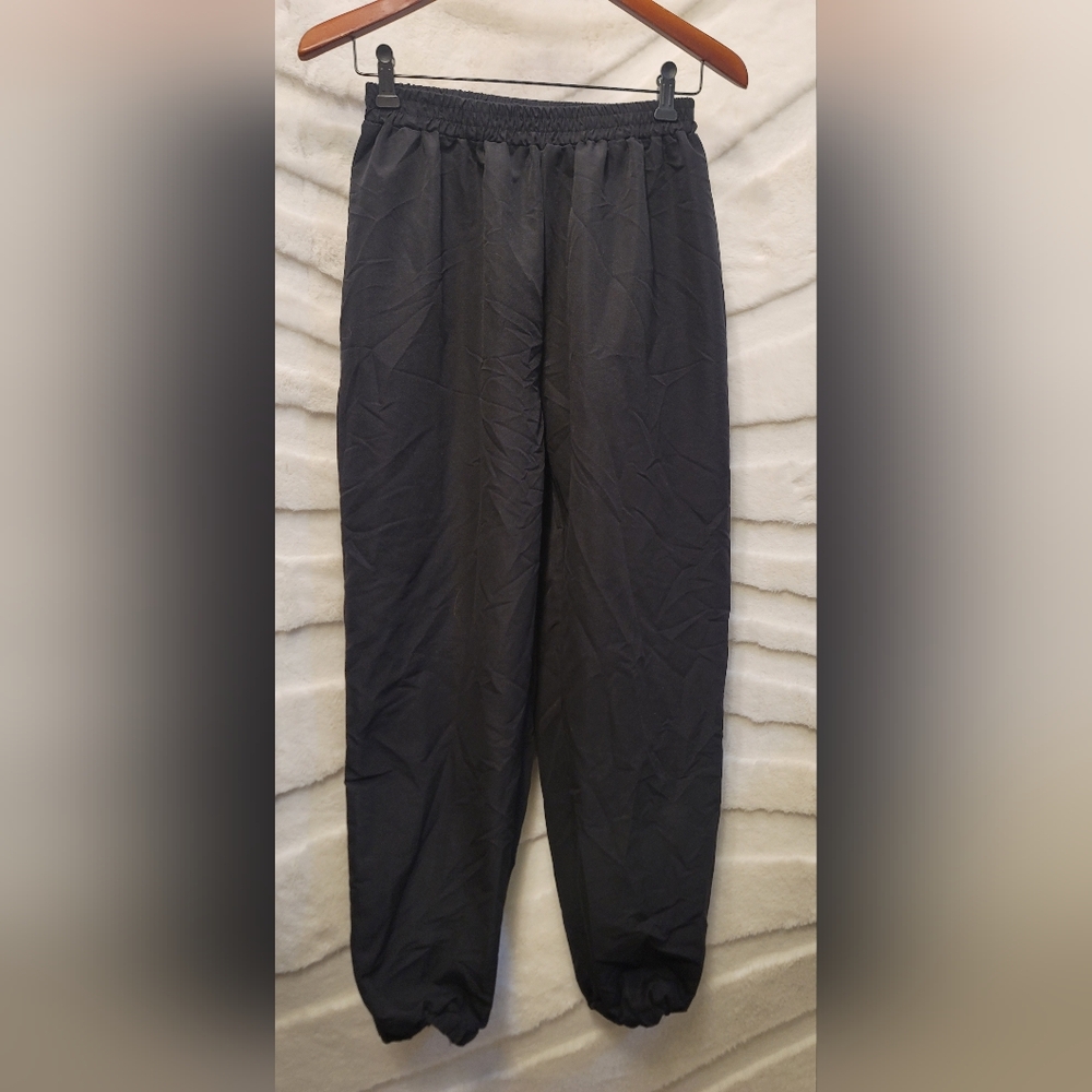 Balera Dance Black Elastic Waist & Ankle Jogger Pants Size Medium